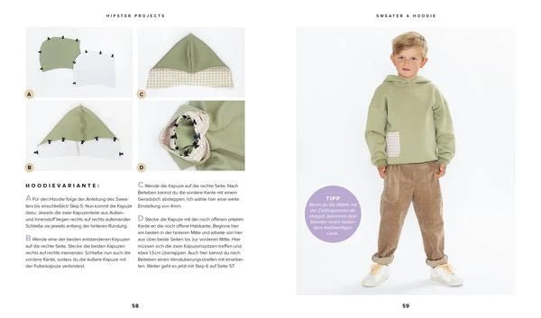 Little Hipster: Kinderkleidung nähen. Frech, wild, wunderbar! - Würfel &amp; Mütze