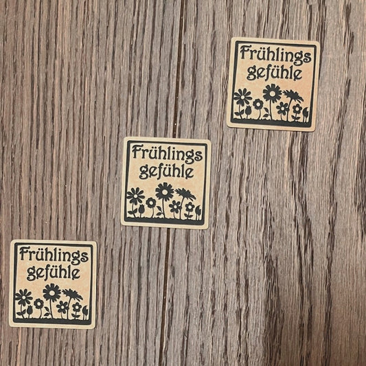 Snap Pap Label "Frühlingsgefühle" - Würfel & Mütze